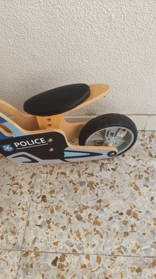Bici de madera Policía infantil
