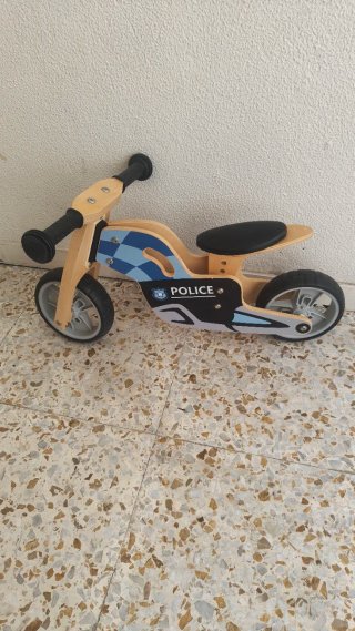 Bici de madera Policía infantil