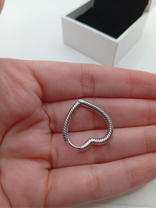 Pendientes Aro Corazón Plata