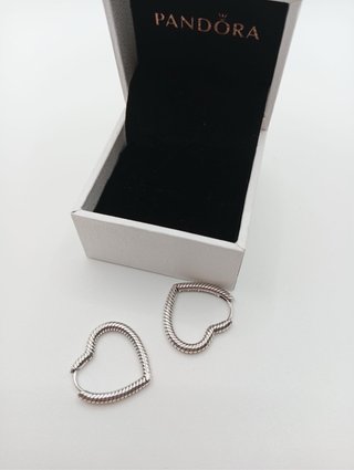Pendientes Aro Corazón Plata