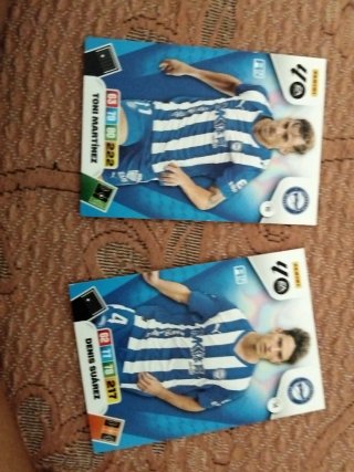 Lote 12 cartas fútbol 25-26
