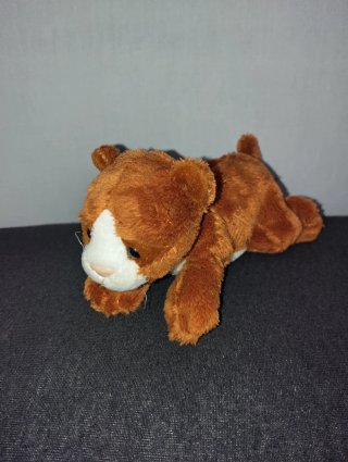Peluche Gatto Arancione Bianco Lelly