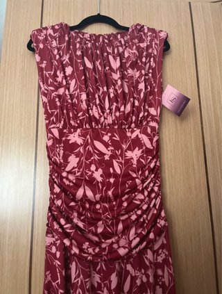 Vestido Camelia Teja Rojo Estampado