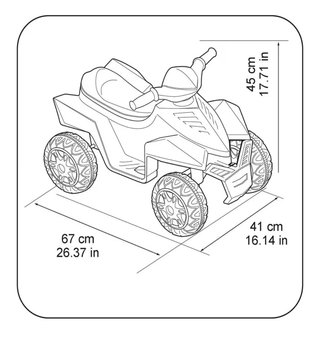 FEBER Quad Racy 6V Coche Eléctrico Infantil