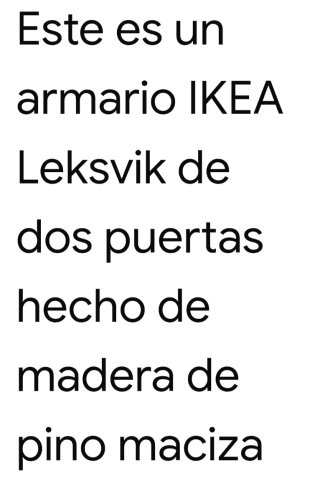 Armario Ikea Leksvik Madera 2 Puertas