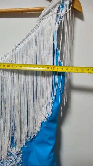 Traje Flamenca Corto Artesanía Romero Azul