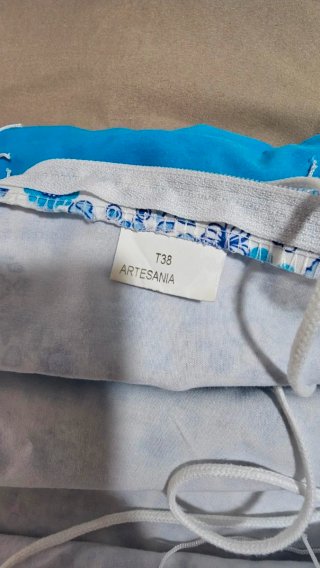 Traje Flamenca Corto Artesanía Romero Azul
