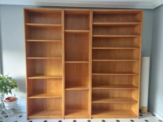 Estantería madera maciza de pino 3 módulos.