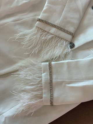 Vestido Chaqueta Blanco Talla M