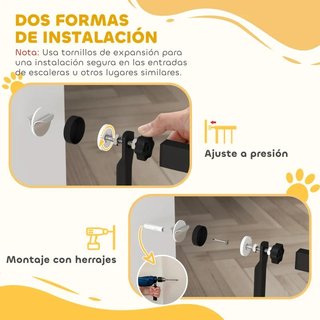 Barrera Perros Extra Alta 77-104cm con Puerta
