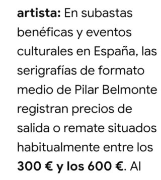 Cuadro Litografía acuarela Pilar Belmonte firmado
