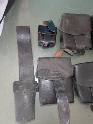 Accesorios cuero antiguos para cinturón