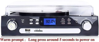 DIGITNOW! Tocadiscos Bluetooth con radio y