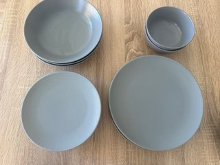 Vajilla Ikea Gris Porcelana