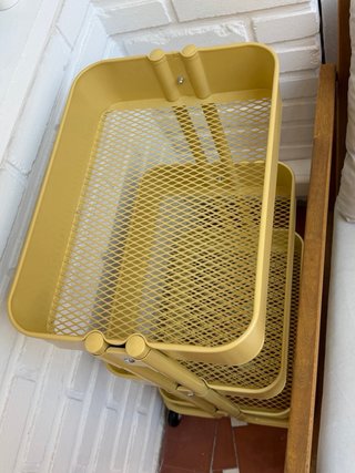 Carrito auxiliar IKEA RÅSKOG amarillo perfecto