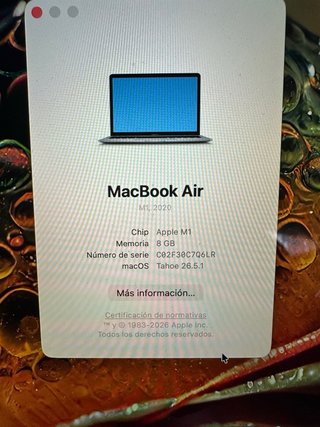 MacBook Air M1 13” 512gb + maletín + ratón apple