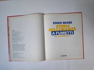 Libro Storia dell'umanità a fumetti di Enzo Biagi.