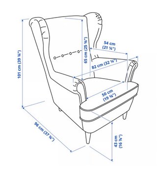Sillón orejero amarillo IKEA STRANDMON