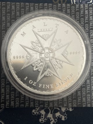 Moneda Malta 1oz Plata 9999