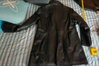 Abrigo de piel negro