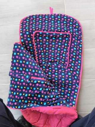 Saco para silla o cochecito rosa