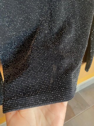 Camisa fiesta brillo plateado