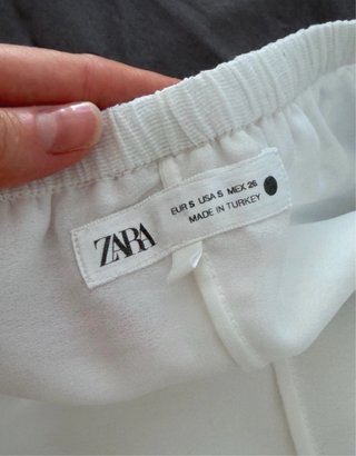 Falda Zara Blanca Larga
