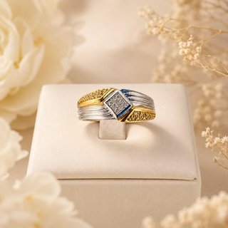 Anillo Oro Blanco 18kl Diamantes COR-TRA1274