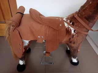 Caballo de juguete, con silla.  Homcom