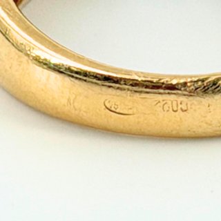 Anillo de oro de 18k piedra, 6.21 g, T-15.