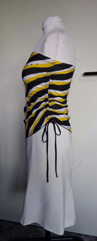 Top donna asimmetrico a righe