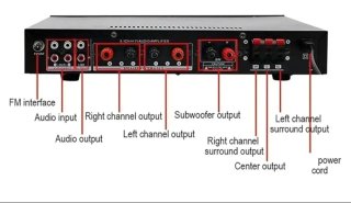 Amplificador Audio AV-369BT Bluetooth Negro