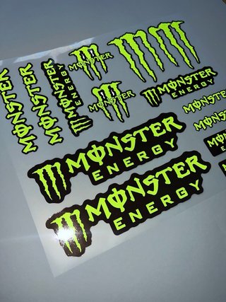 KIT PEGATINAS VINILO MONSTER ENERGY MOTO LOGO DECO