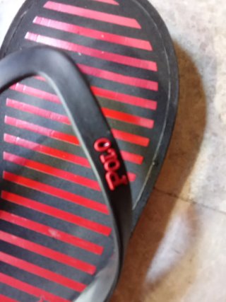 Chancletas Polo Ralph Lauren Negras y Rojas