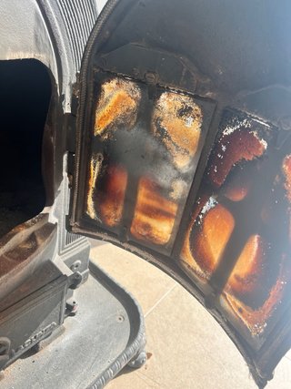 Estufa Hierro Fundido Negra con Tubo