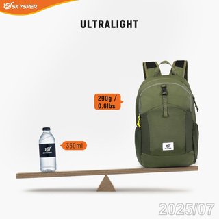 SKYSPER Mochila 20L Plegable Proteccion RFID Verde