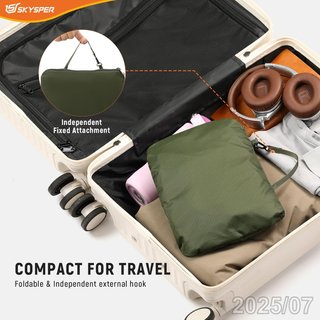SKYSPER Mochila 20L Plegable Proteccion RFID Verde