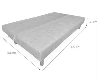 Sofá Cama Beige/Marrón