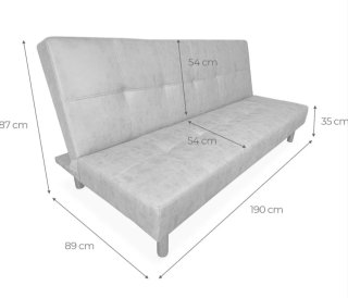 Sofá Cama Beige/Marrón