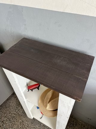 Estantería Rústica Madera Blanca
