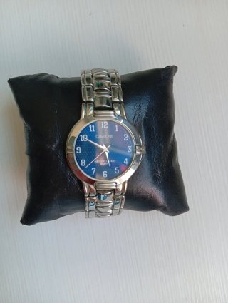 Reloj Calvin Hill plateado y azul