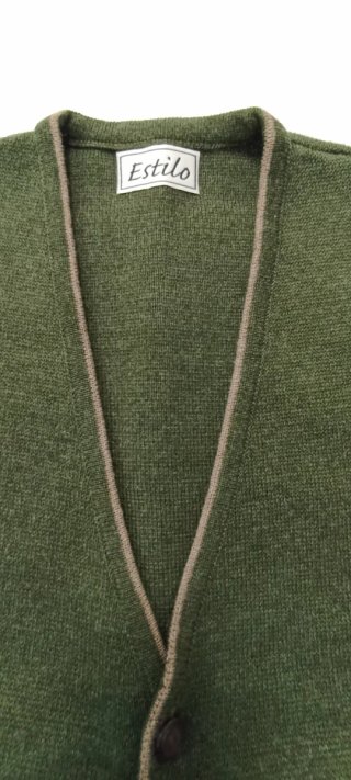 Chaleco de punto verde caballero