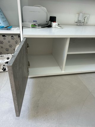 Mesa TV gris piedra 120.5x40x34cm