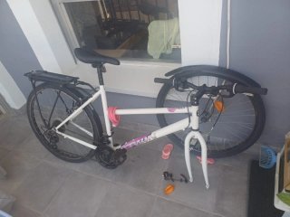 Bicicleta Rockrider 300 Blanca