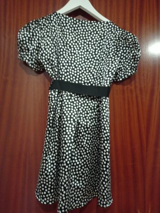 Blusa negra lunares plateados Zara