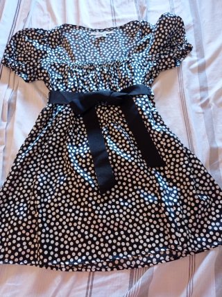 Blusa negra lunares plateados Zara
