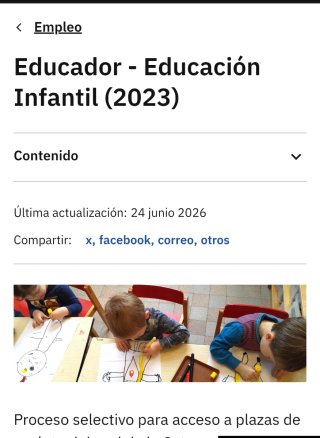 Temario educador infantil