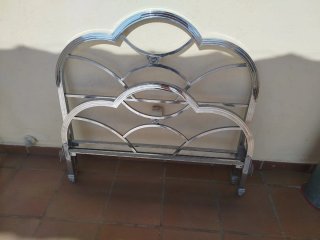 Cama de níquel plateada 105cm  Año 1950