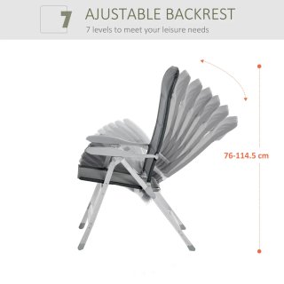 Silla de Jardín Plegable Aluminio Portátil