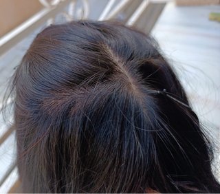 Peluca realista cabello natural largo liso